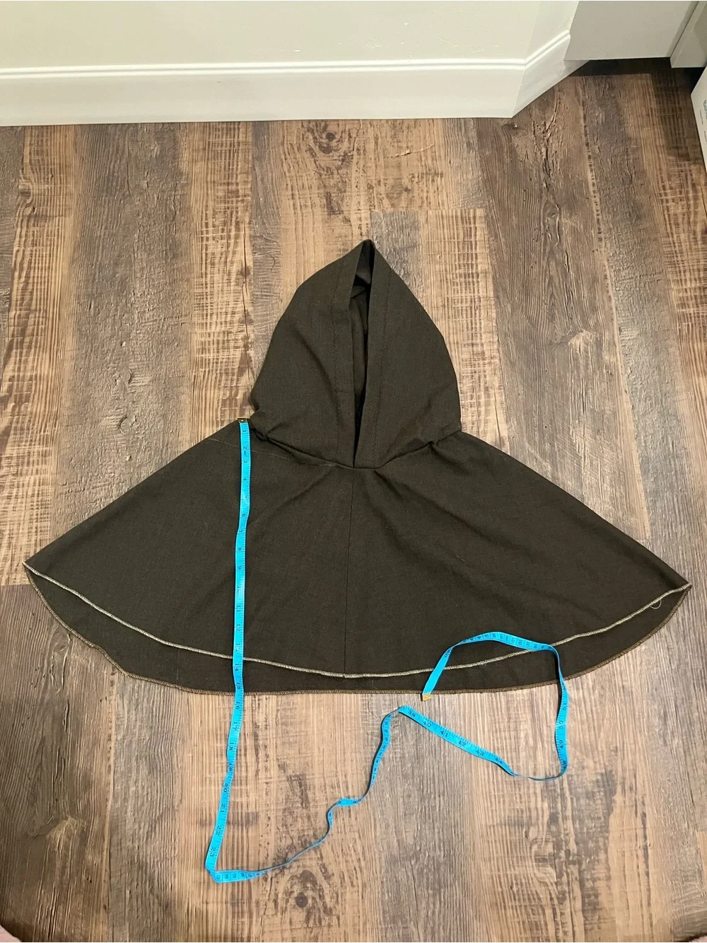Kids Hooded Theater Cape in Dark Brown